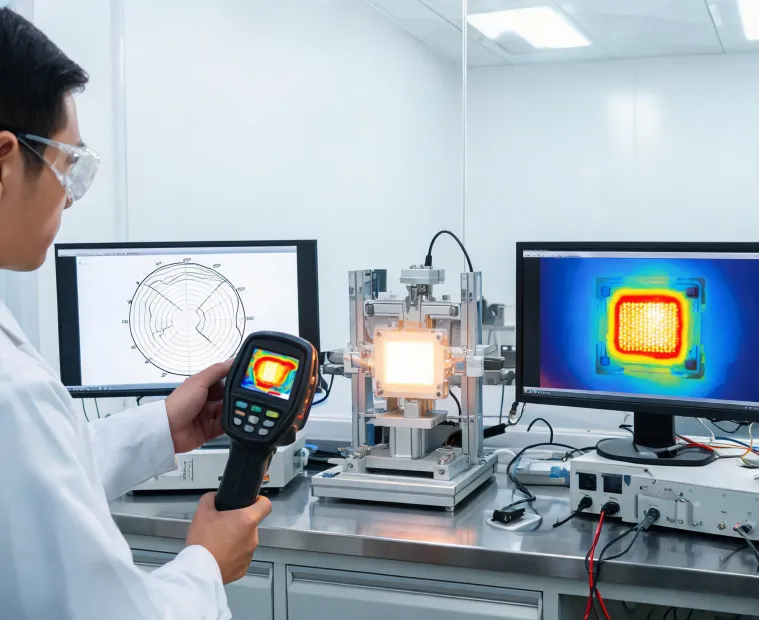 COB LED thermal and optical inspection